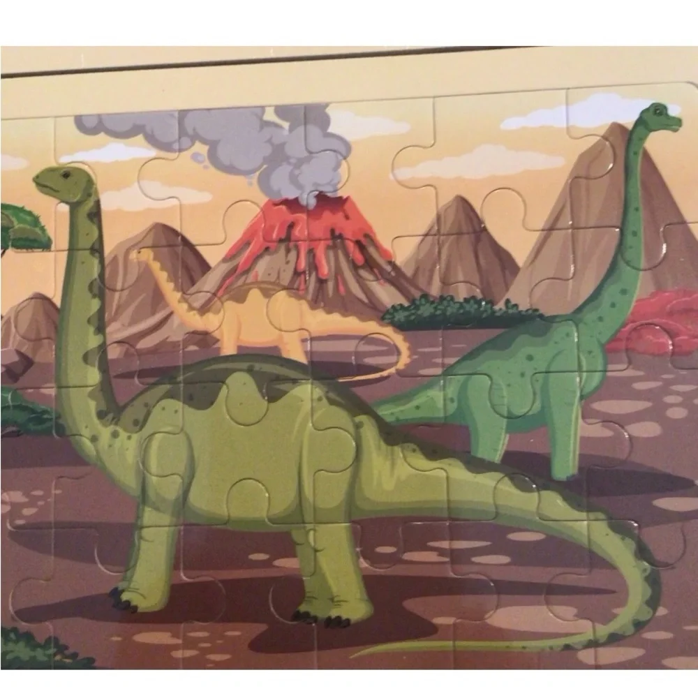 Dinosaur wooden jigsaw puzzles w/storage bag..(NWT) - Picture 4 of 7